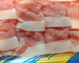 しゃぶしゃぶ用のお肉で唐揚げ作り方1写真