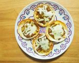 ♡残ったカレーと餃子の皮でパリパリピザ♡作り方7写真