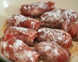 定番♡豚肉の梅しそカマンベールチーズ巻き作り方7写真