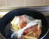 ポリ袋湯煎 道具要らず『豚バラげんこつ丼作り方7写真