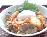 ポリ袋湯煎 道具要らず『豚バラげんこつ丼作り方9写真