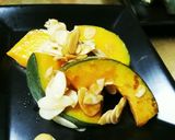 かぼちゃとアーモンドのバター醤油ソテー作り方3写真