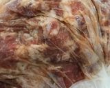 豚こま肉、ピーマン、椎茸、卵の山椒のせ丼作り方2写真