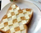 朝食♡チェックトースト作り方2写真