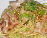 休日ランチに♪ごま油が効いてるねぎ焼そば作り方5写真