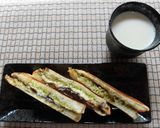 抹茶あずきクリチーのホットサンド作り方4写真