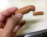 お弁当に、うさぎウインナー飾り切り。作り方2写真
