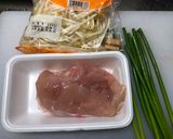鶏むね肉とニンニクの芽のぽん酢炒め作り方1写真