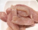鶏むね肉とニンニクの芽のぽん酢炒め作り方2写真