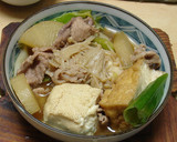 すき焼き風２♪　焼き豆腐と肉とねぎの煮物作り方14写真