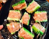 レンジで簡単！ゴーヤの肉詰め作り方4写真