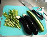 ナス胡瓜ピーマン麺つゆマヨ炒め鰹節のせ作り方1写真