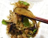 ナス胡瓜ピーマン麺つゆマヨ炒め鰹節のせ作り方7写真