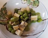 茶豆、高野豆腐、塩昆布のカリカリおつまみ作り方1写真