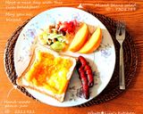 桃コンポートonトースト❤ピンクのジャム作り方7写真