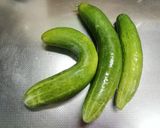 おばけキュウリの炒め物作り方1写真