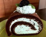 チョコミントロールケーキ作り方8写真