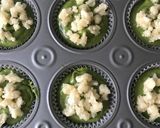 生クリームで、抹茶と小豆のマフィン作り方4写真