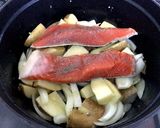 ストウブで簡単鮭とじゃがいものバター蒸し作り方4写真