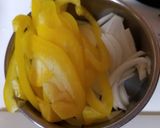 牛肉といんげんカルボナーラ風作り方1写真