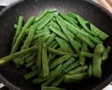 牛肉といんげんカルボナーラ風作り方2写真