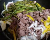 牛肉といんげんカルボナーラ風作り方5写真
