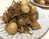 豚バラごぼう。メインはうずらの卵作り方4写真