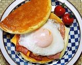 マックグリドルベーコンエッグ風パンケーキ作り方7写真