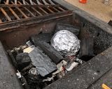 BBQで、カボチャの丸ごとホイル焼き作り方6写真