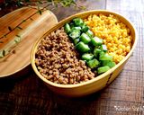 お弁当に簡単!三色丼弁当作り方3写真