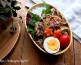 お弁当に簡単!三色丼弁当作り方7写真