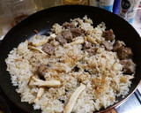 角切りステーキとエリンギのオムライス作り方3写真