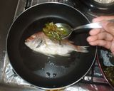 魚・蒸し鯛のネギ黒酢だれ♪簡単作り方8写真