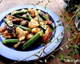 鶏むね肉となすとオクラのピリ辛炒め作り方9写真