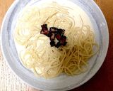 カリカリベーコンのせさっぱりカルボナーラ作り方5写真