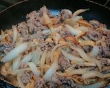 揚げ入り☺️牛丼の具作り方4写真
