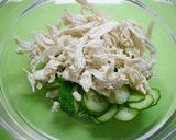 簡単！蒸し鶏と胡瓜の和え物作り方1写真