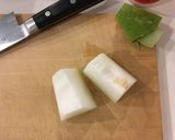 冬瓜と干しえび、レンジですり流しスープ作り方1写真