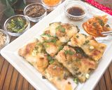 韓国チヂミ風　チーズ鶏餅作り方11写真