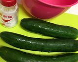 簡単副菜☆塩もみキュウリのおかかポン酢作り方1写真
