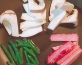 きのこと野菜とハムのチリパウダー炒め作り方3写真