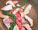 きのこと野菜とハムのチリパウダー炒め作り方4写真