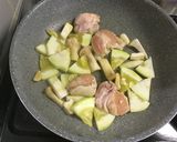 鶏肉と野菜のマスタードソースパスタ作り方6写真