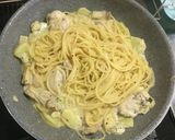 鶏肉と野菜のマスタードソースパスタ作り方9写真