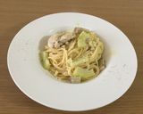 鶏肉と野菜のマスタードソースパスタ作り方10写真