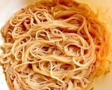キムチの素deお一人様☘️汁なしそうめん作り方3写真