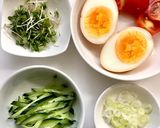 キムチの素deお一人様☘️汁なしそうめん作り方1写真