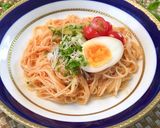 キムチの素deお一人様☘️汁なしそうめん作り方4写真