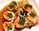タレがおすすめ♫彩り野菜の肉巻き作り方8写真