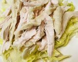 棒々鶏風●鶏肉のボイル＆レタスのサラダ作り方3写真
